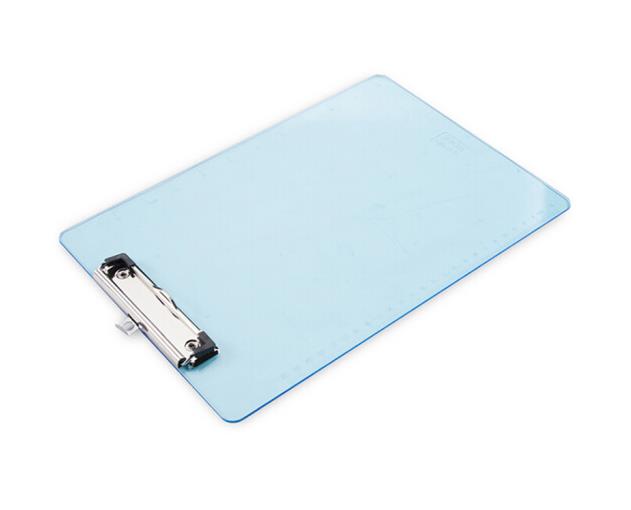 晨光文具全透明书写板夹塑料垫练字板a4记事板带刻度尺 颜色随机adm